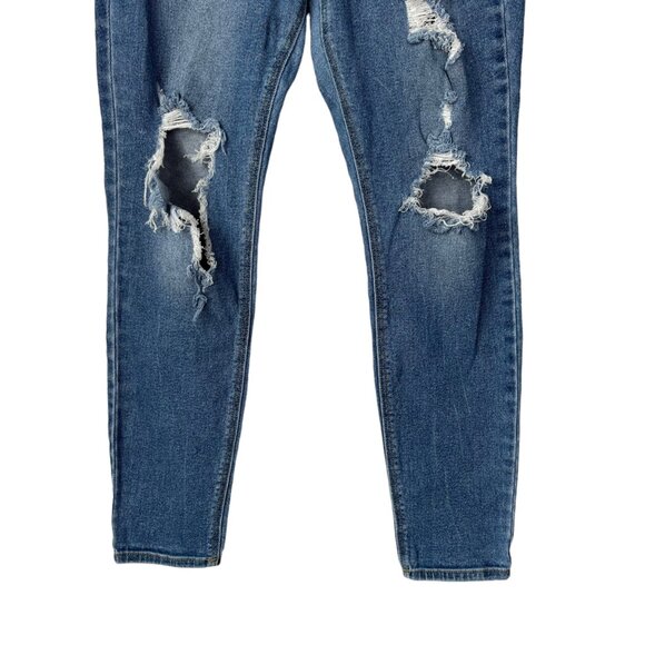 Old Navy Womens Jeans Rockstar Super Skinny MidRise Distressed Destroyed Size 10 - Picture 4 of 11